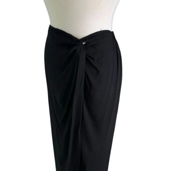 Aqua Swim Womens Black Sarong Beachwear Skirt Cover Up Size XS/S NWT - Picture 4 of 8